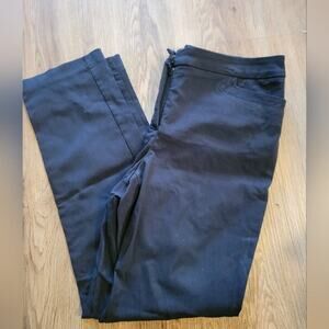 Womens Black 8 Short Westbound Pull On Straight Leg Pants